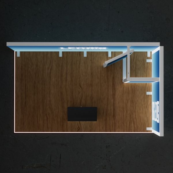 Stand Retroiluminado con Cajas de Luz Portátiles Modulares BIG LED UP 5×3 m