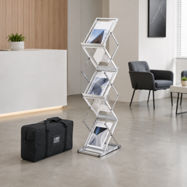 Portafolletos Plegable A4 con Bolsa de nylon