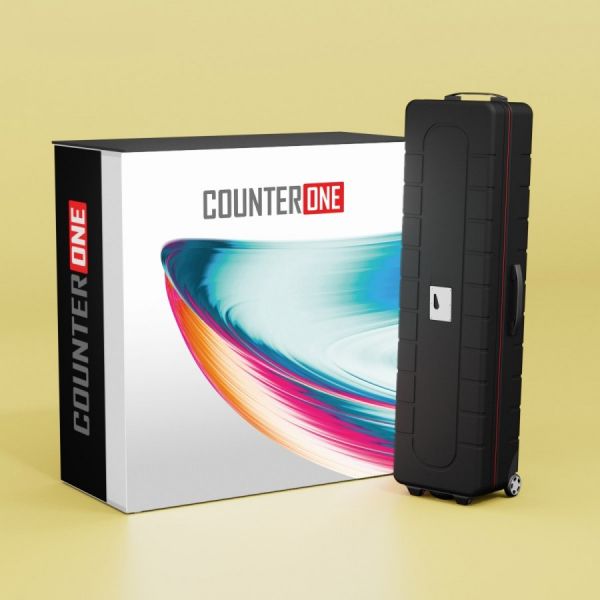 Mostrador Caja de Luz Portátil Counter One LED UP Con Maleta y Telas Incluidas