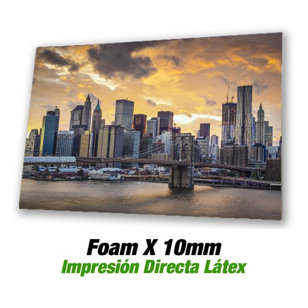 FOAM X10 mm impresión directa CALIDAD FOTOGRÁFICA LATEX