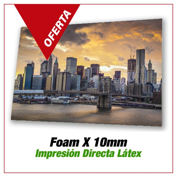 OFERTA tamaño estándar FoamX 10 mm.  1 cara