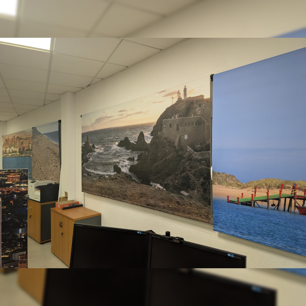 Tela Polycanvas Opaca FR 305 g Trasera Negra