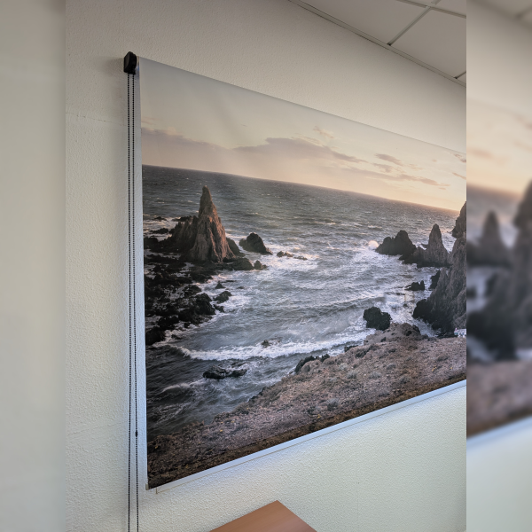 Tela Polycanvas Opaca FR 305 g Trasera Negra