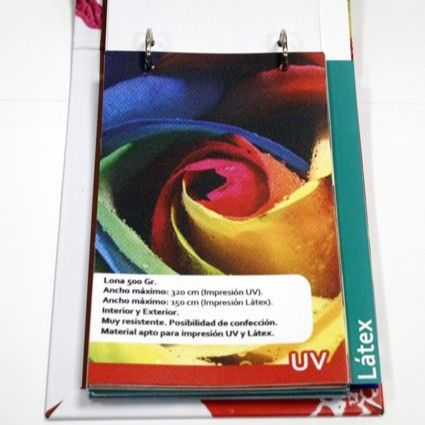 Muestrario de Materiales Flexibles Personalizado con tu Logotipo