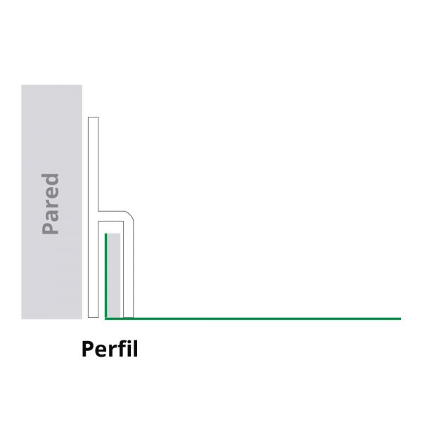  Perfil Junquillo H de Remate Plata para Tela con Silicona