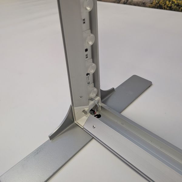 Mostrador Caja de Luz Plegable Portátil Doble Cara 100x100 cm con Telas Backlight Incluidas