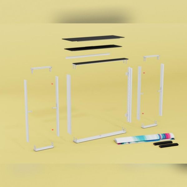 Mostrador Caja de Luz Portátil Counter One LED UP Con Maleta y Telas Incluidas