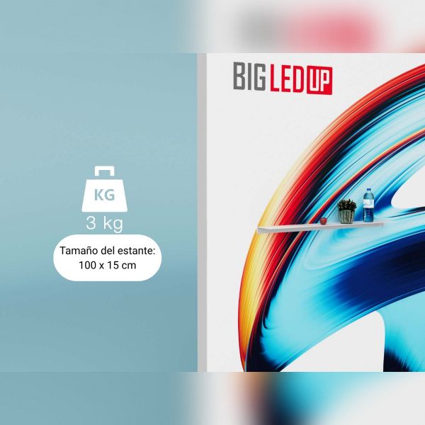 Portafolletos A4 y Estantes Metálicos para Cajas de Luz BIG LED-UP