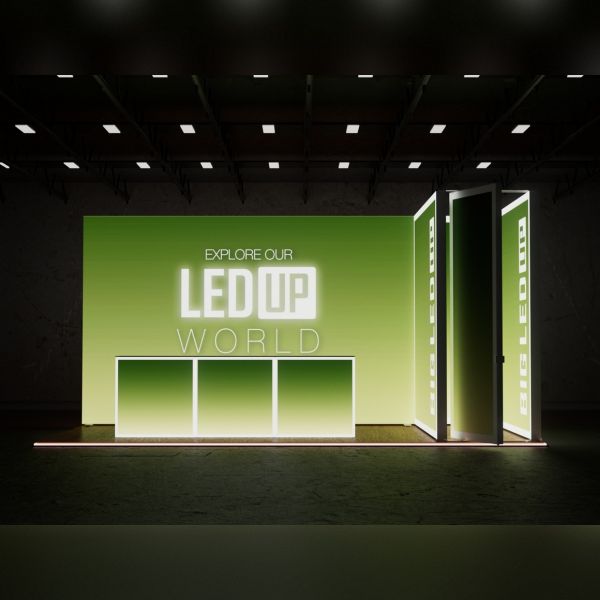Stand Retroiluminado con Cajas de Luz Portátiles Modulares BIG LED UP 6×3 m