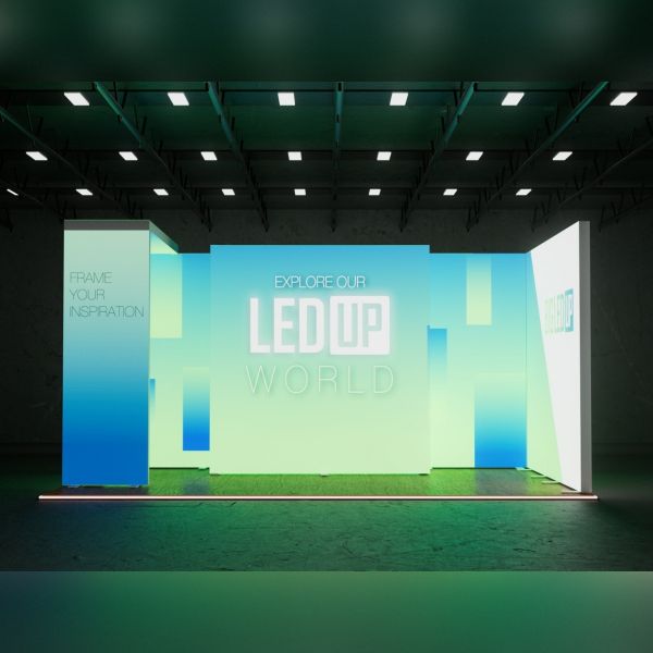 Stand Retroiluminado con Cajas de Luz Portátiles Modulares BIG LED UP 6×4 m