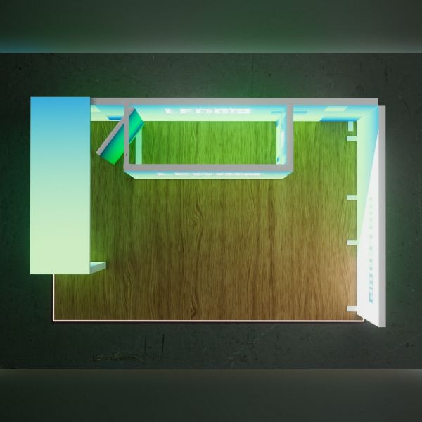 Stand Retroiluminado con Cajas de Luz Portátiles Modulares BIG LED UP 6×4 m