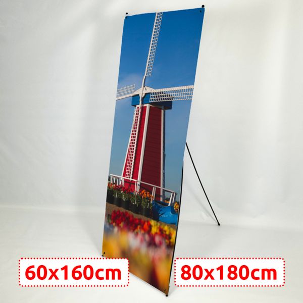 Expositor x-banner  con impresión lona alta calidad.