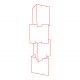 Totem Triangular encajable en cartón doble microcanal 3 mm 47 cm - 4 alturas
