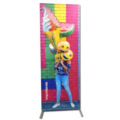 Expositor Tubular 85x230cm Impresión a 2 Caras Tela Impretex FR
