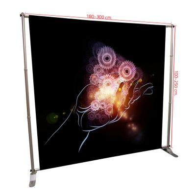 Expositor Photocall Extensible Plata 3.0 Regulable