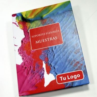 Muestrario de Materiales Flexibles Personalizado con tu Logotipo