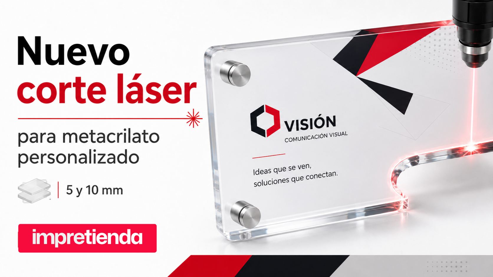 Nuevo corte láser para metacrilato personalizado